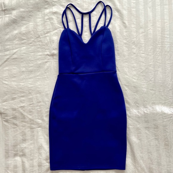 Royal Blue Holiday Dress - Picture 2 of 3